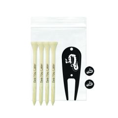 Polybag 4 Tees 2 Ball Markers 1 Divot Tool