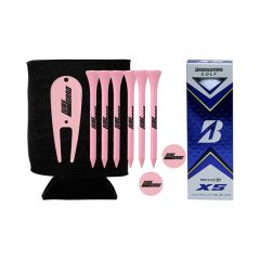 Can Insulator with Bridgestone Tour BXS Golf Balls & Tees