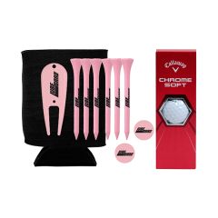 Can Insulator with Callaway Chrome Soft Golf Balls & Tees