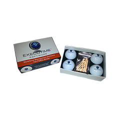 4 Logo Golf Balls in Custom Box