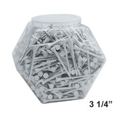 3 1/4" Golf Tees in Clear Display Bowl