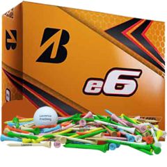Bridgestone e6 Golf Balls and Tees