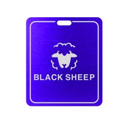 Rectangular Aluminum Bag Tag - Purple