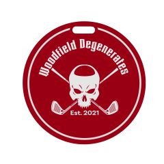 Round Aluminum Bag Tag - Red