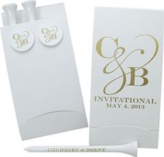 Wedding Long Golf Tees & Markers Matchbook Pack