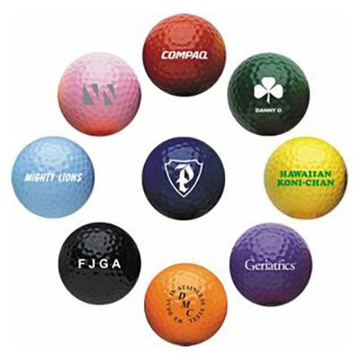 Multi-color logo golf balls